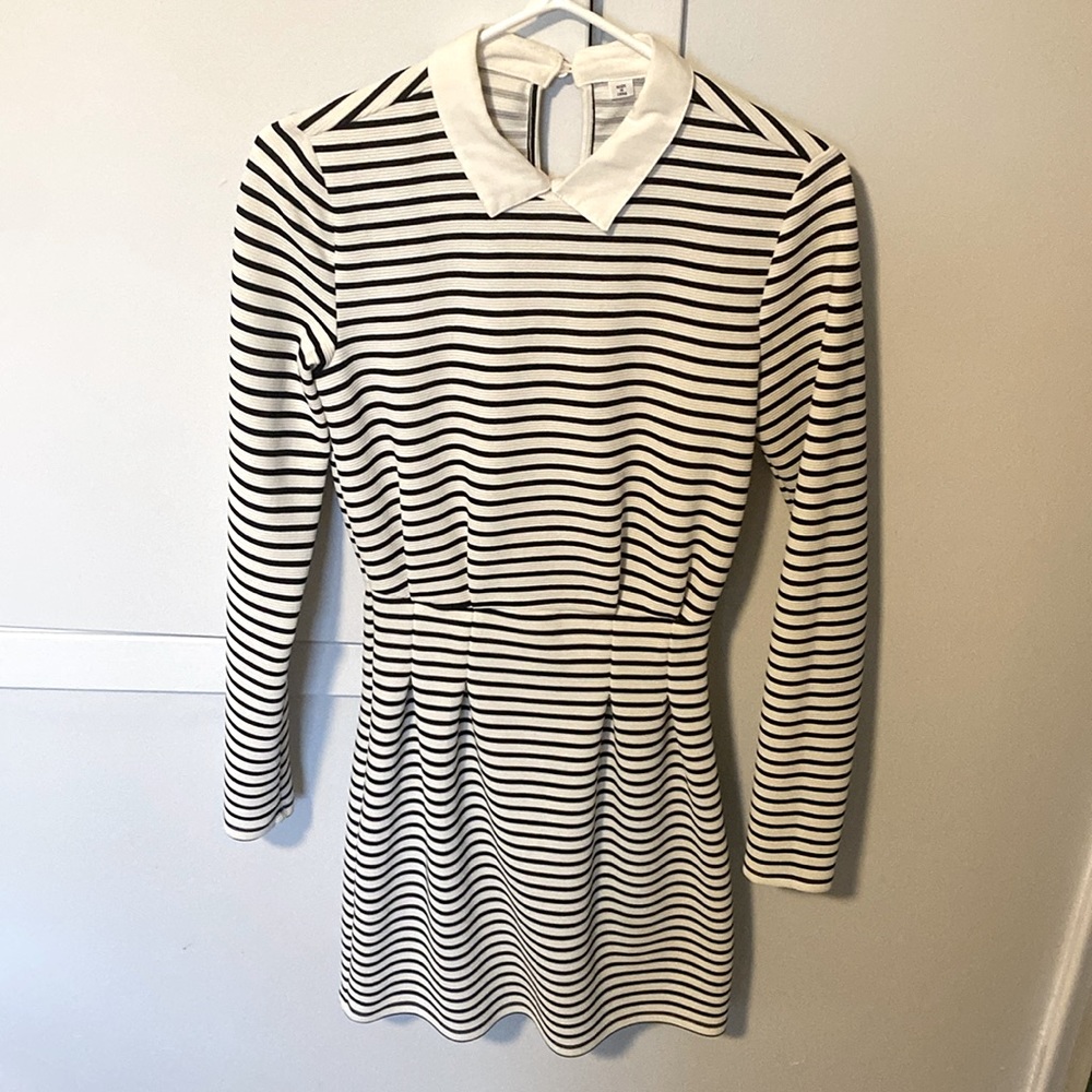 ONLY Martha Collar Long sleeve striped dress